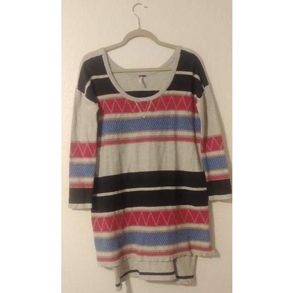 Free People Sweaters - 🌵Free People Boho Aztec Long Oversized Sweater